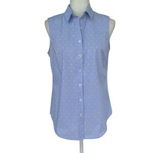 Van Heusen Striped Sleevlees Button Up Blouse